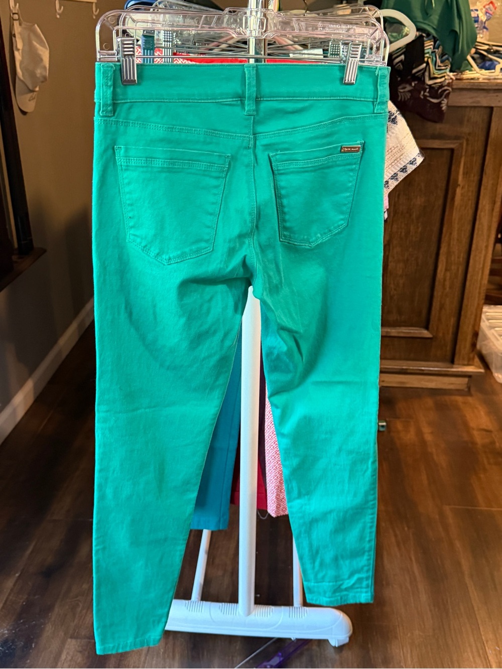 White House Black Market Green Skinny Jeans